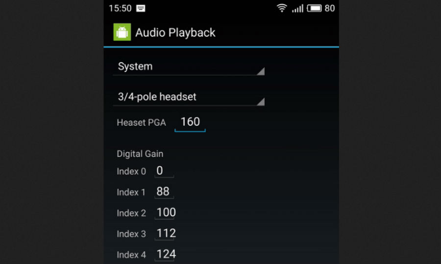 Increase the volume of the headphones through the engineering menu
