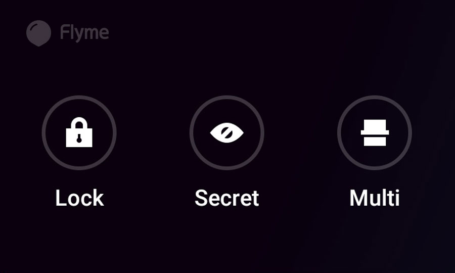 Flyme Features - Lock, Secret and Multi