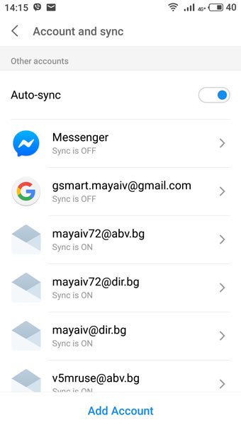 Flyme account sync