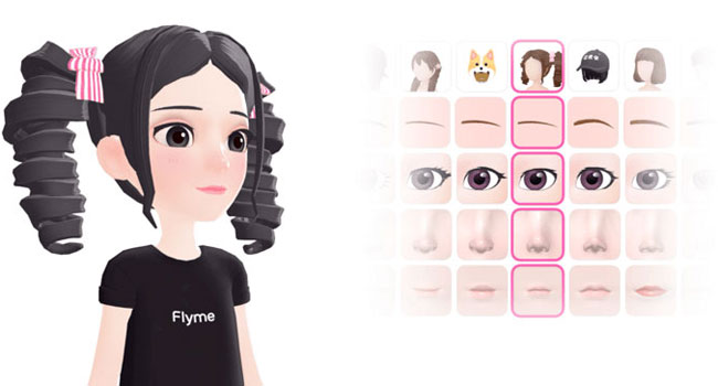 Flyme 8 AR 3D avatar