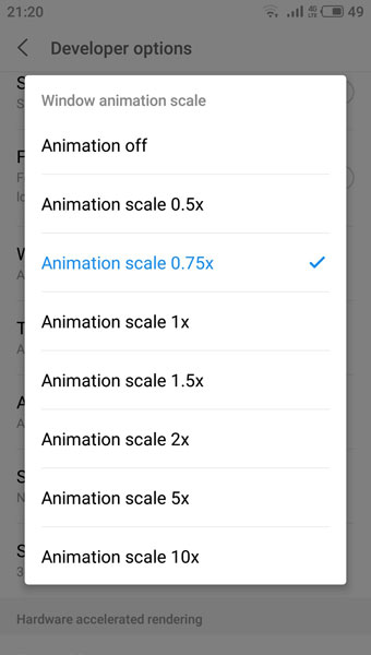Flyme Animation scale