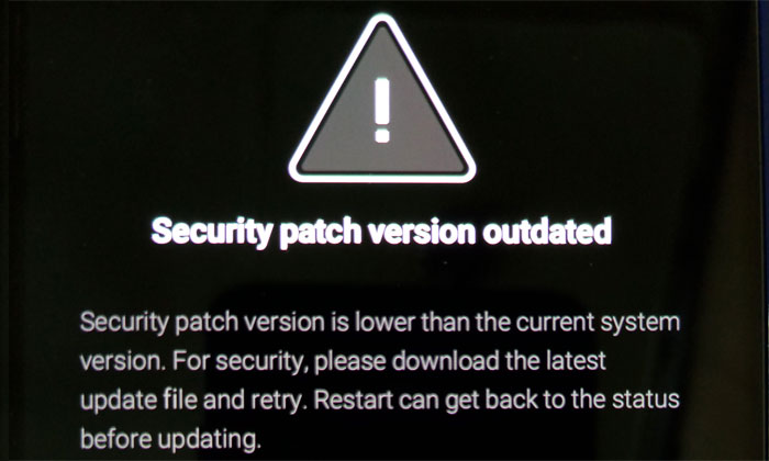Security patch version outdated