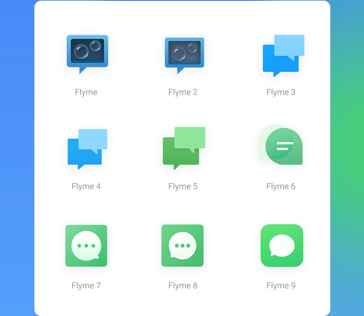 Meizu Flyme 1-9 message icons